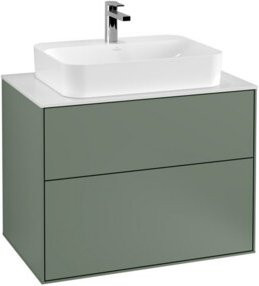 Villeroy & Boch Waschtischunterschrank Finion Wandhängend Weiß Lackiert B: 80 cm, T: 50,1 cm, H: 50,1 cm - Bild 1