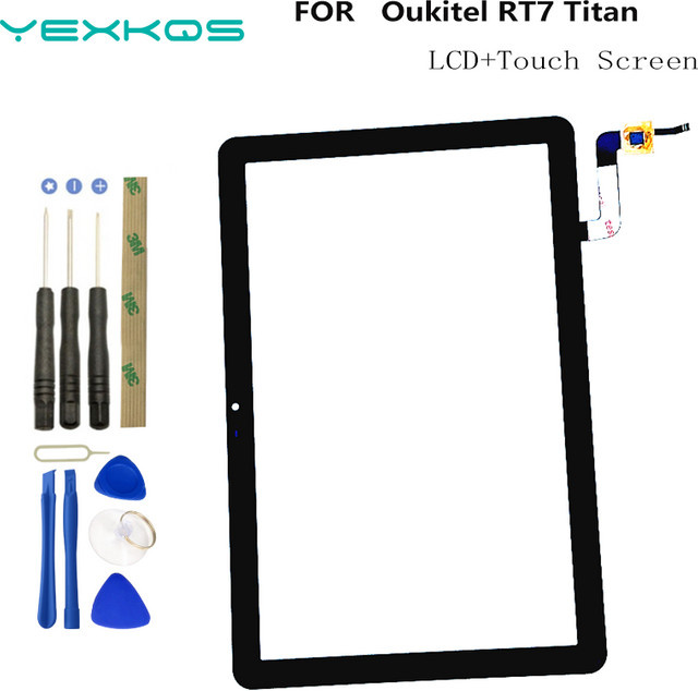 Oukitel RT7 Tita Ersatz-Touchscreen Digitalisierer Baugruppe mit 10,1 Zoll Display in Schwarz - Bild 1