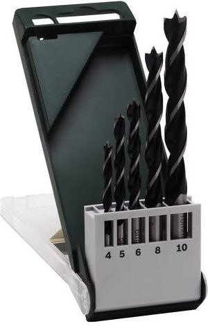 Bosch Holz-Spiralbohrer-Set 5-teilig in Silber mit Zylinderschaft (4 mm, 5 mm, 6 mm, 8 mm, 10 mm) - Bild 1