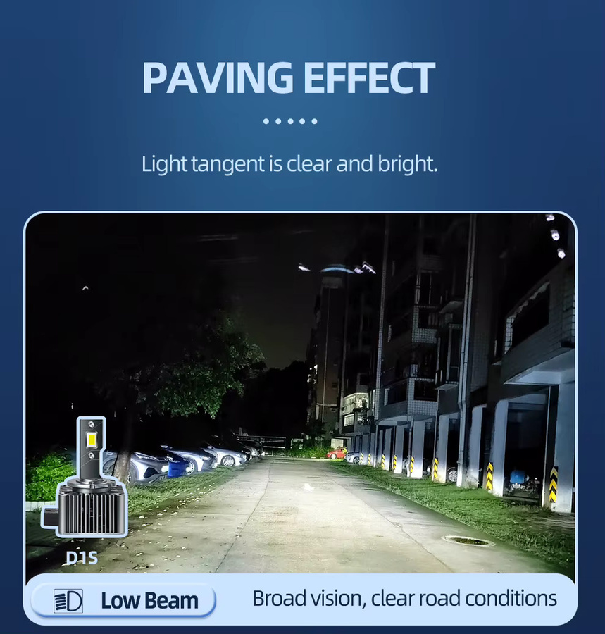 Leistungsstarke LED Scheinwerferlampen für Auto-Beleuchtung, passend für D1S D2S D3S D4S D5S D8S, Farbe: Silber - Bild 5