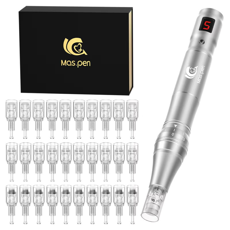 Mas.pen Microneedling-Derma-Stift, kabellos, mit 30 Nadelkartuschen, Unisex - Bild 2