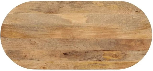 vidaXL Tischplatte aus Massivholz Mango in Braun, Oval, B/T/H: 120 x 50 x 2,5 cm - Bild 1
