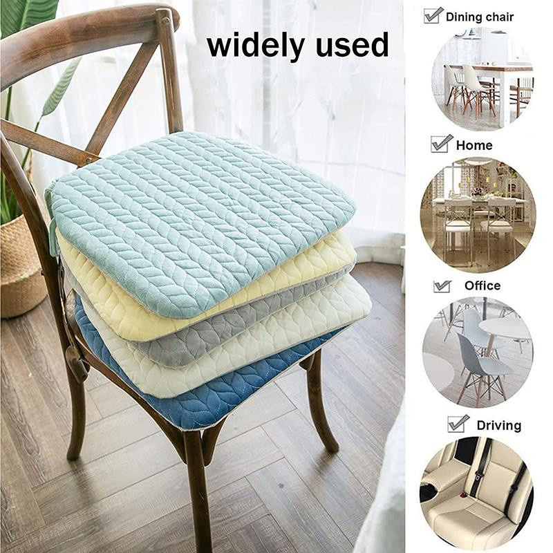 Yiran Furniture Sitzkissen Hufeisen aus Baumwollleinen, rutschfeste Sitzmatte für Bürostuhl und Esszimmerstuhl, B/H/T: 42 x 40 x 4 cm - Bild 2