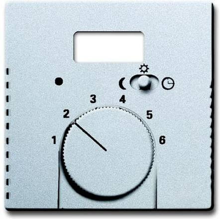 Busch-Jaeger Abdeckung Temperaturregler Future Linear in Weißaluminium (RAL 9006) - Bild 1