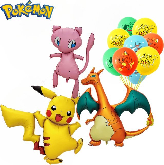 Bandai Pokemon-Serie Ballon, Pikachu Charizard Mew Anime-Figur, Partydekoration Zubehör - Bild 1