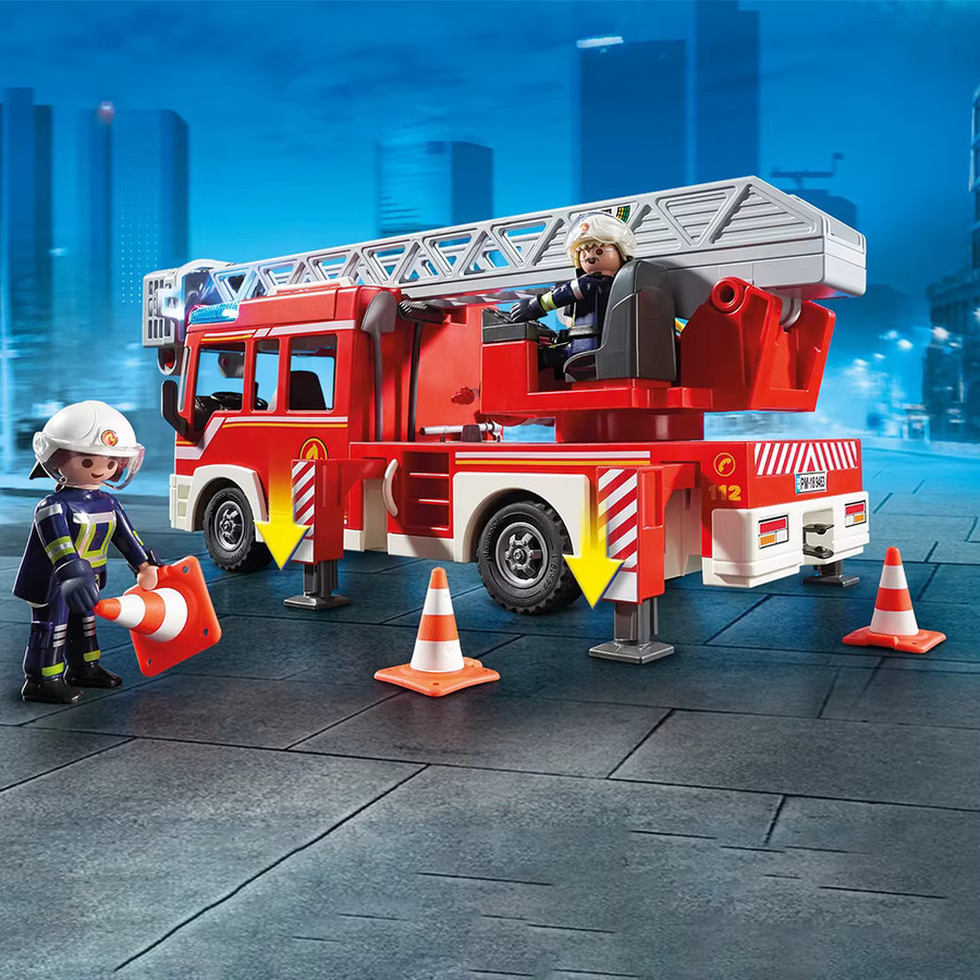 MSFTOYS Feuerwehr Feuerwache mit Luftleiter, Puzzle, mit Licht und Sound - Bild 1