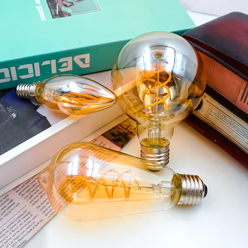 2 Stück Antenso LED Edison Retro Glühbirnen, E14 oder E27, 4 Watt, Warmweiß, Transparent - Bild 2