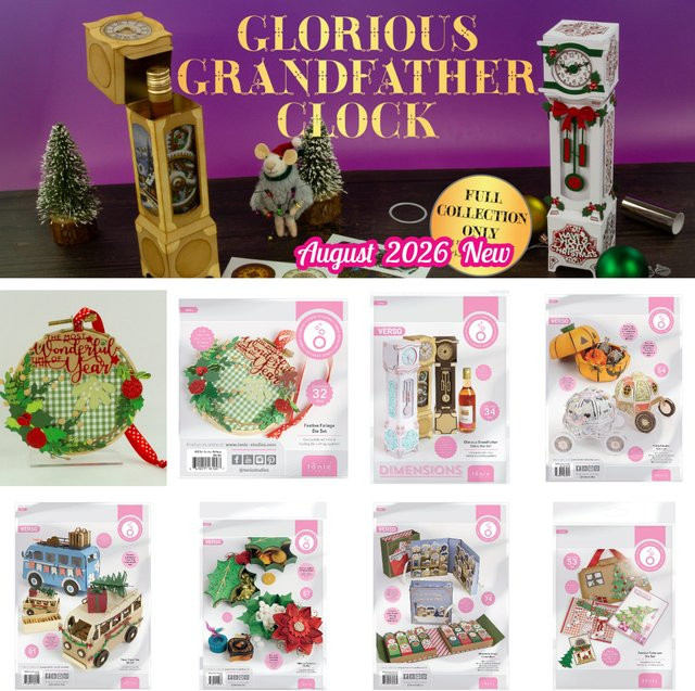 Stanzform-Set für Weihnachts-Dekorationen mit Stechpalmen-Ornament und Camper-Van in Transparent für Karten und Scrapbooks - Bild 1