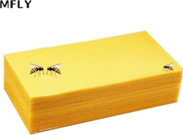 30 Stück Bienenwachs-Wabenplättchen von XMSJ in Gelb zur Nesterstellung für die Imkerei - Bild 1