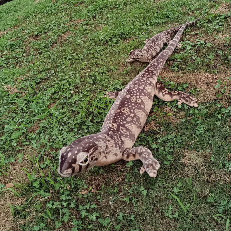 LGZA Lustige Langschwanz-Echse Plüschpuppe Kissen Grün Braun 200cm - Bild 2