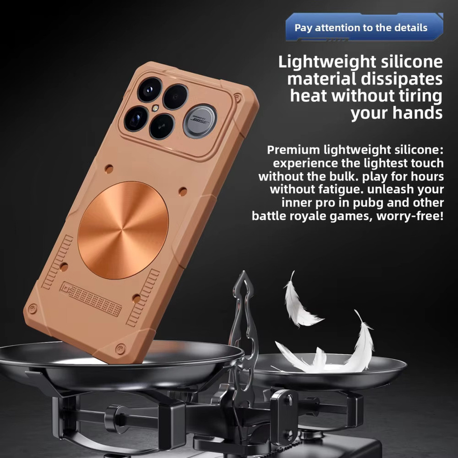 GRASALE Silikonhülle für Xiaomi POCO F8 Ultra und POCO F8 Pro, stoßfest, magnetisch, Farbe: Schwarz - Bild 4