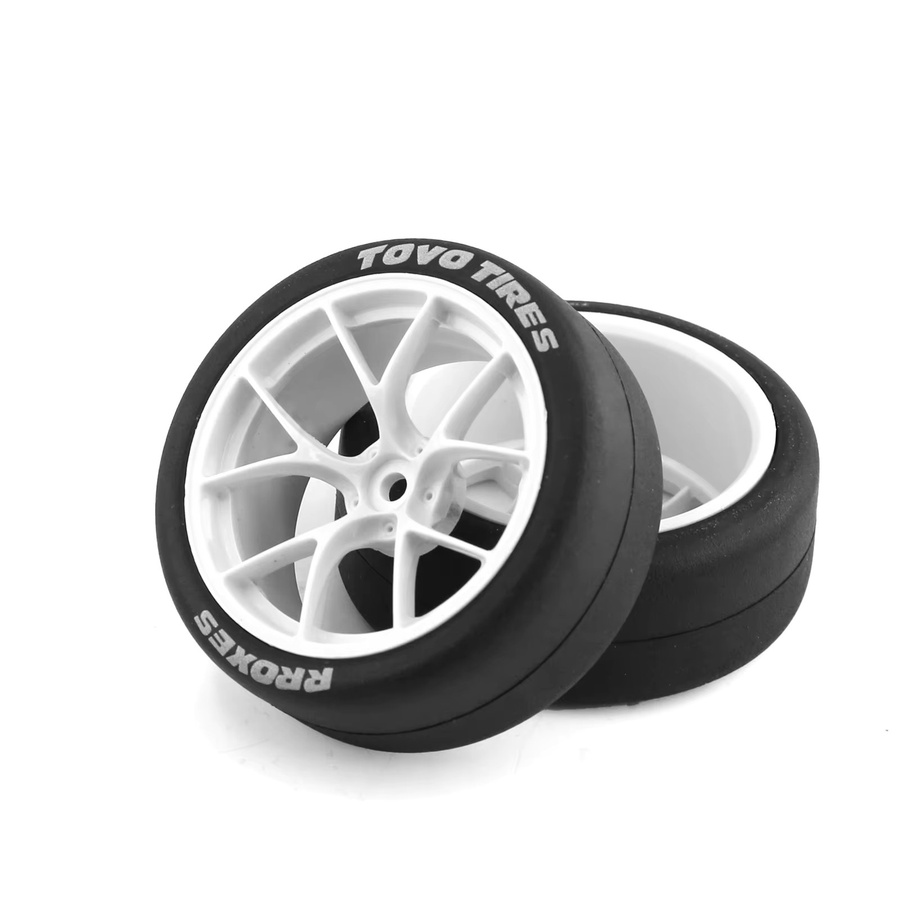RS RC Drift-Reifen und Kunststoffräder Felgen, 4-teiliges Set, 12 mm Sechskant - Bild 2
