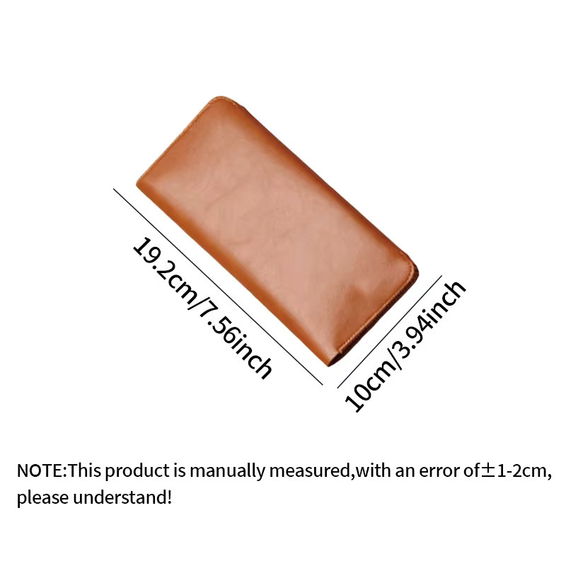 YOMDID DIY-Vorlage Set aus Kraftpapier für handgefertigte Lederwaren, 3 Stück, braun, zur Herstellung von langen Geldbörsen und Handytaschen - Bild 4