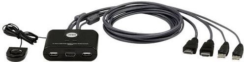 ATEN CS22HF 2-Port USB Full HD HDMI KVM-Switch in Schwarz - Bild 1