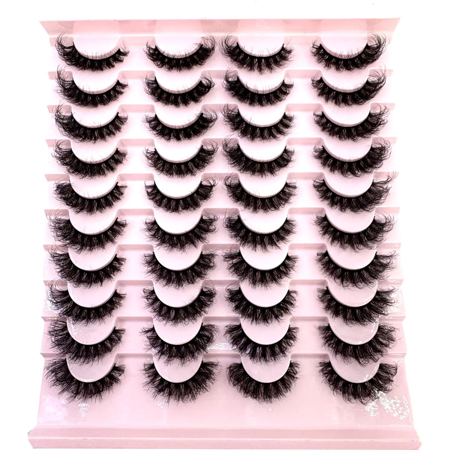 HBZGTLAD Falsche Wimpern, Black, 20 Paar, Natürlich, Unisex - Bild 2