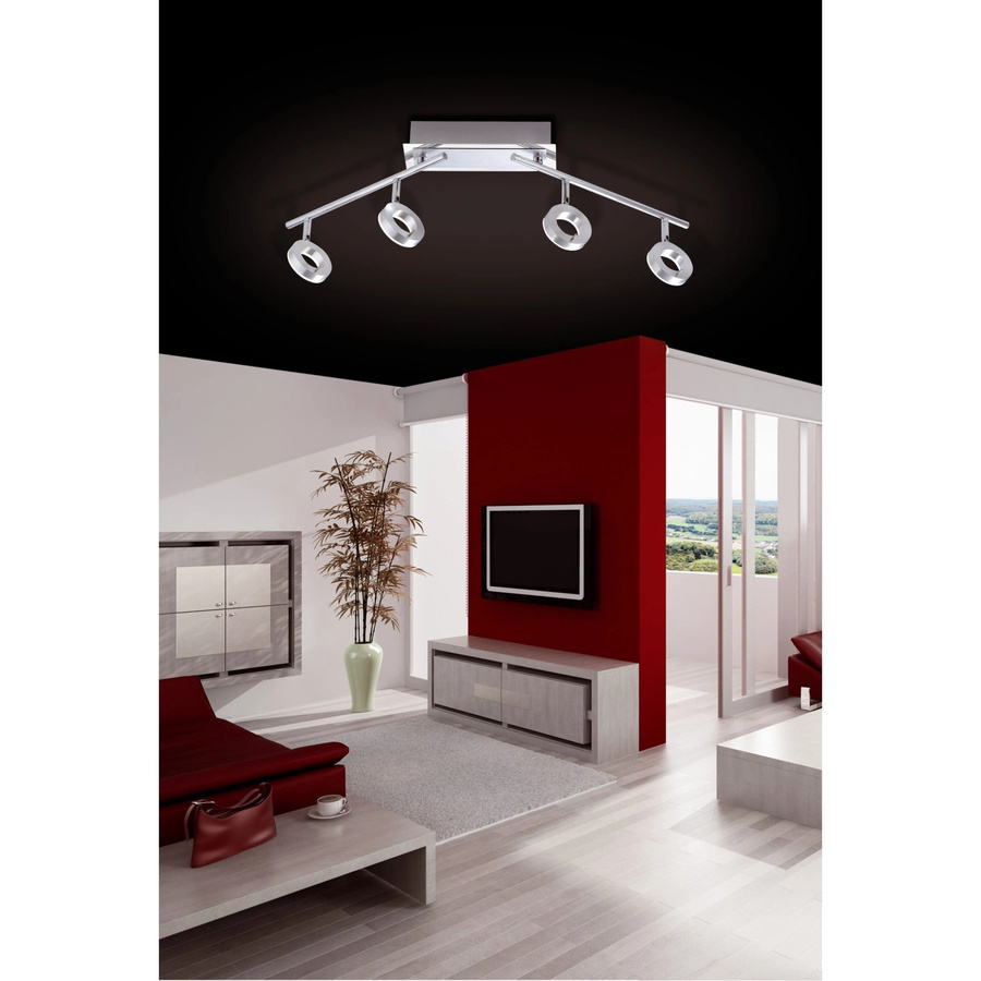 Paul Neuhaus Sileda LED-Deckenstrahler 4-flammig in Silber Aluminium Matt mit verstellbaren Spots für Badezimmer und Wohnbereich - Bild 2