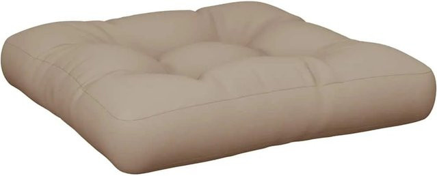 vidaXL Palettenkissen Beige aus Polyester, UV-beständig und wasserabweisend, B/T/H: 61,5 x 61,5 x 10 cm - Bild 1