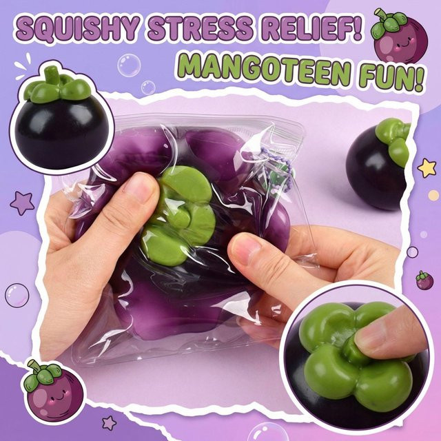BC Pet Supplies Mangostan Squishy, Frucht, Weiche Textur - Bild 1