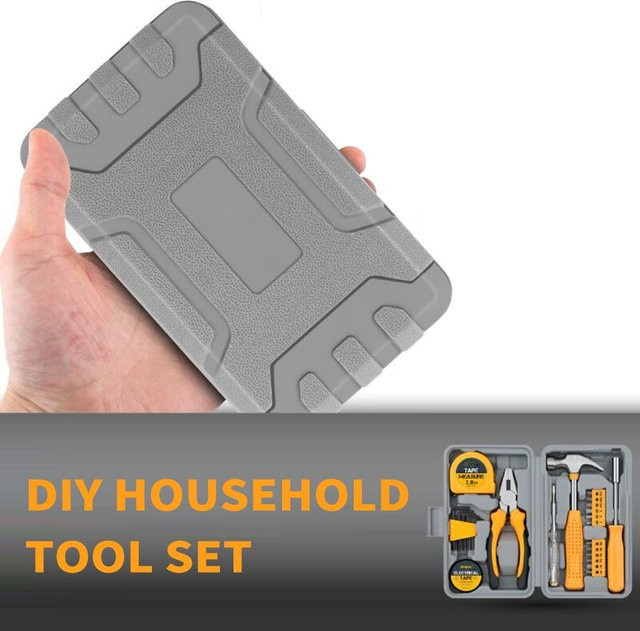 Shoemst 24-teiliges DIY-Werkzeugset für Haushalt und Büro in Gelb und Grau - Bild 1
