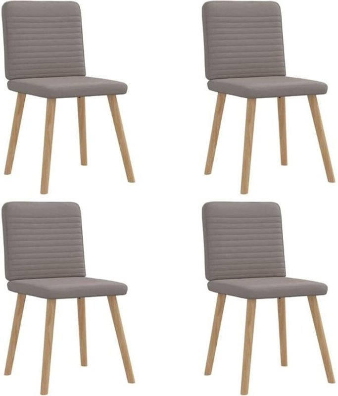 4er Set Esszimmerstühle im skandinavischen Design von Vidaxl in Taupe meliert - Bild 1