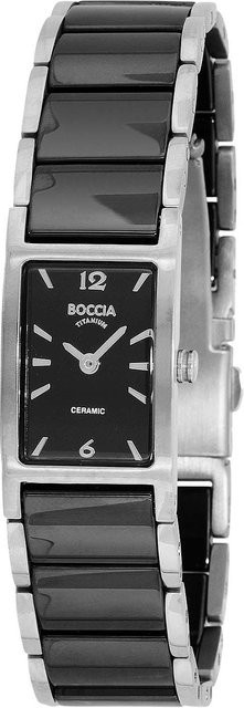 Boccia Damenuhr, Keramik, Titanium, Quarz, Schwarz, 19 mm, 5 ATM - Bild 1