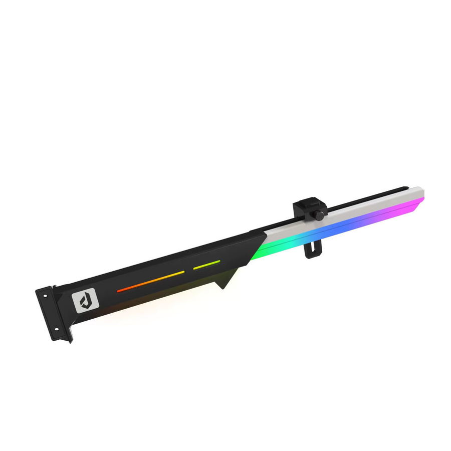 AuyiHomu ARGB Grafikkarten-GPU-Halterung mit verstellbarer Höhe und 5V 3-Pin ARGB Sync-Beleuchtung in Schwarz für deinen PC - Bild 2