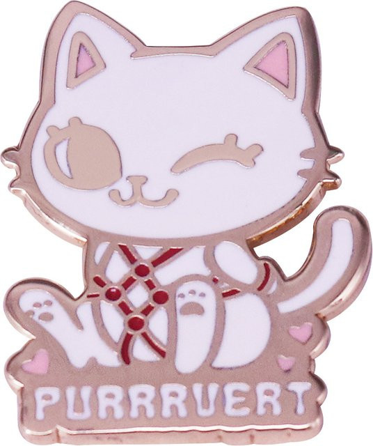 Brosche Katze, Gold Farbe, Unisex - Bild 1