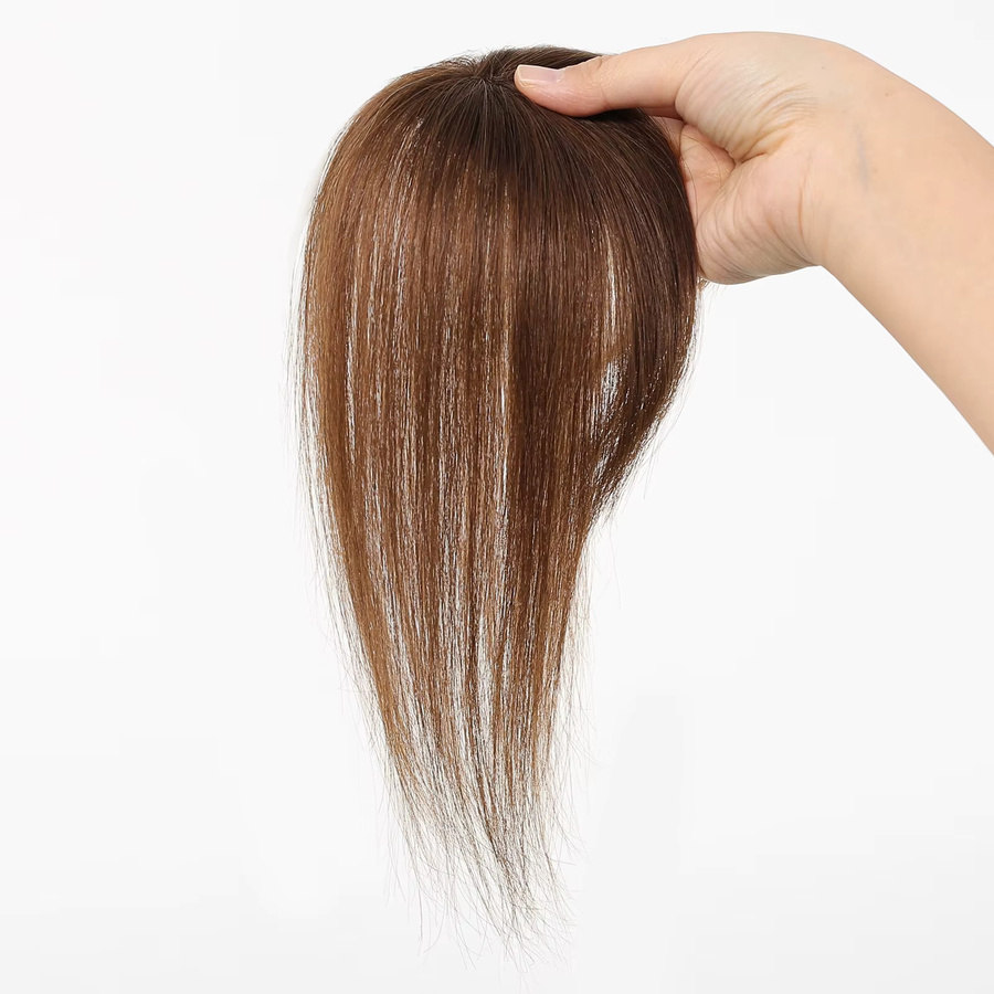 HAIRCUBE Remy-Echthaar-Topper, natürliches Braun, 3D-Wispy-Pony, Damen - Bild 2