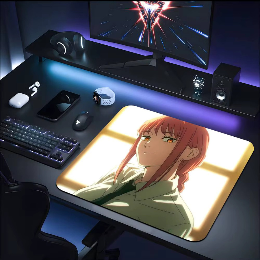 Moetch Anime Chainsaw Man Makima Mauspad, rutschfeste Schreibtischunterlage in Multicolour - Bild 4