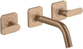 Hansgrohe Axor Citterio M Waschtischarmatur Fertigset, 3-Loch-Armatur, Rosegold, Ausladung: 166 mm - Bild 1