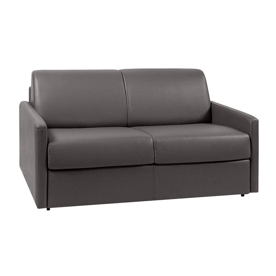 Vente-unique Schlafsofa Calife in Grau mit Kunstlederbezug und Breite: 150 cm - Bild 2