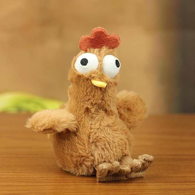 Yiran toy Lustiger Plüsch-Hühner-Eierlegender Schlüsselanhänger, Stofftier, ab 3 Jahren - Bild 1