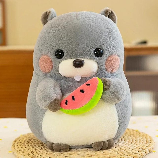 Yiran toy Murmeltier Plüschtier, Hamster, 20cm, Grau - Bild 1