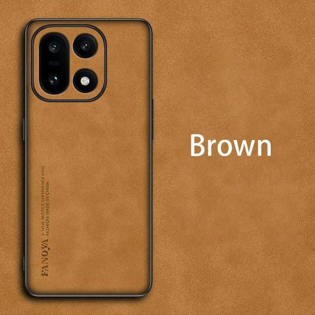Retro Leder Schutzhülle für OnePlus 15 5G, stoßfeste Silikon Hülle in Schwarz, Blau, Grau und Braun - Bild 1
