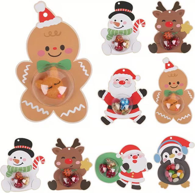 Weihnachtsgeschenk-Karten-Verpackungsbeutel mit hängenden Ornamenten für den Weihnachtsbaum in Mehrfarben - Bild 1