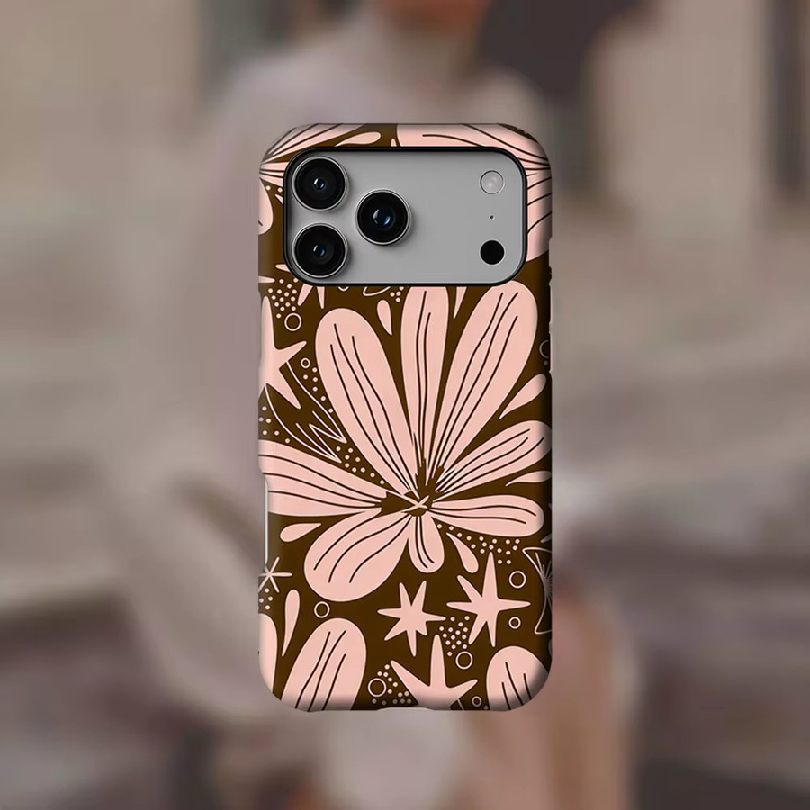 Potdemiel Boho Blumen Handyhülle für iPhone 17 16 15 14 13 Pro Max Plus, robuste Einzel- und Doppelschicht-Magnet-Hülle, Mehrfarbig - Bild 3