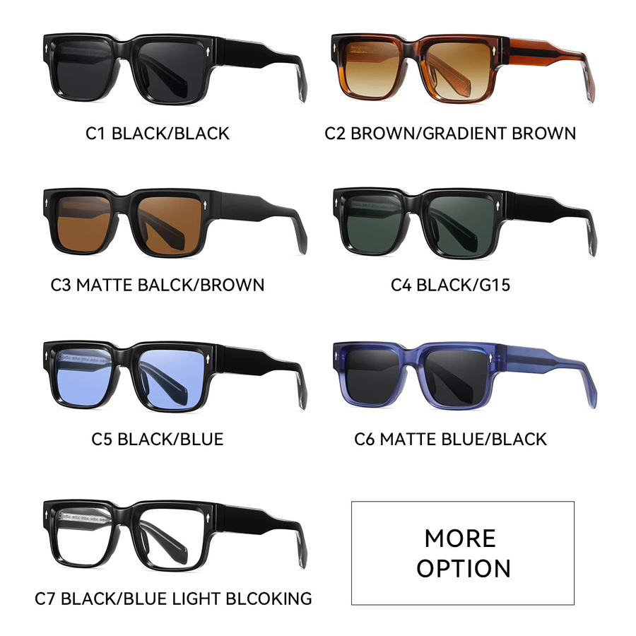 TOYEARN Sonnenbrille, quadratisch, Vollrand, polarisiert, Unisex - Bild 3