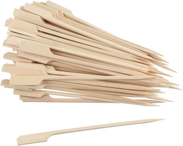Fackelmann Fingerfood-Sticks aus beige Bambus, 70 Stück, Länge: 15 cm - Bild 1