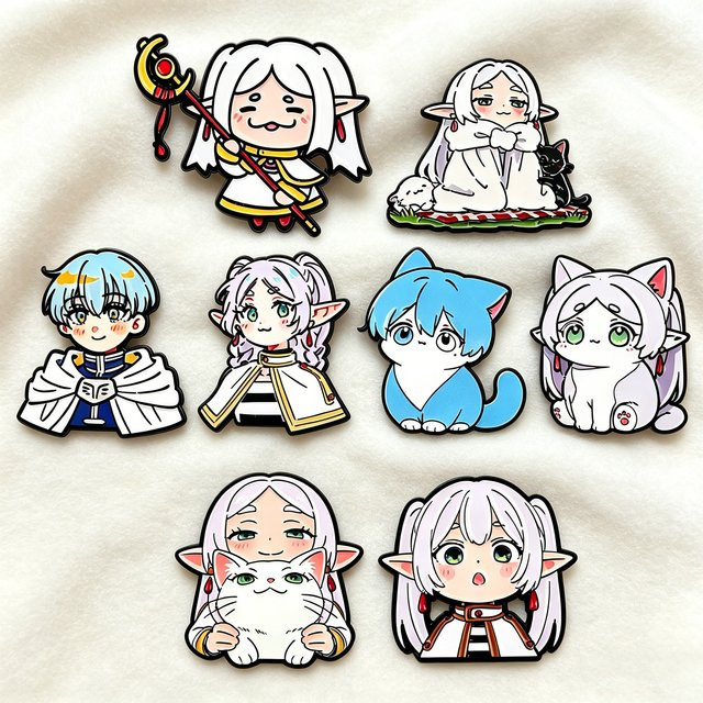 Brosche Japanische Anime Frieren, Emaille Pin, Bunt, Damen - Bild 1