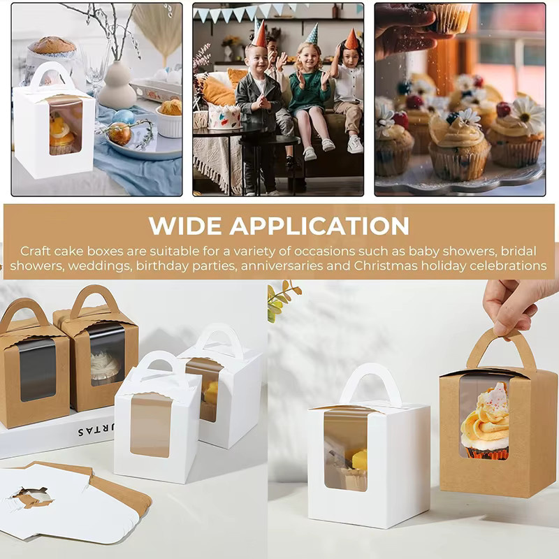 ZQNYCY Cupcake-Boxen aus Karton in Weiß für Hochzeiten, Geburtstage und Partys - Bild 2