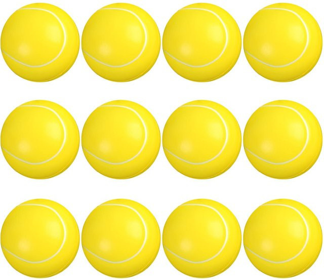 Borobinsky Weichschaum-Tennisbälle, 12-teiliges Set, Gelb - Bild 1