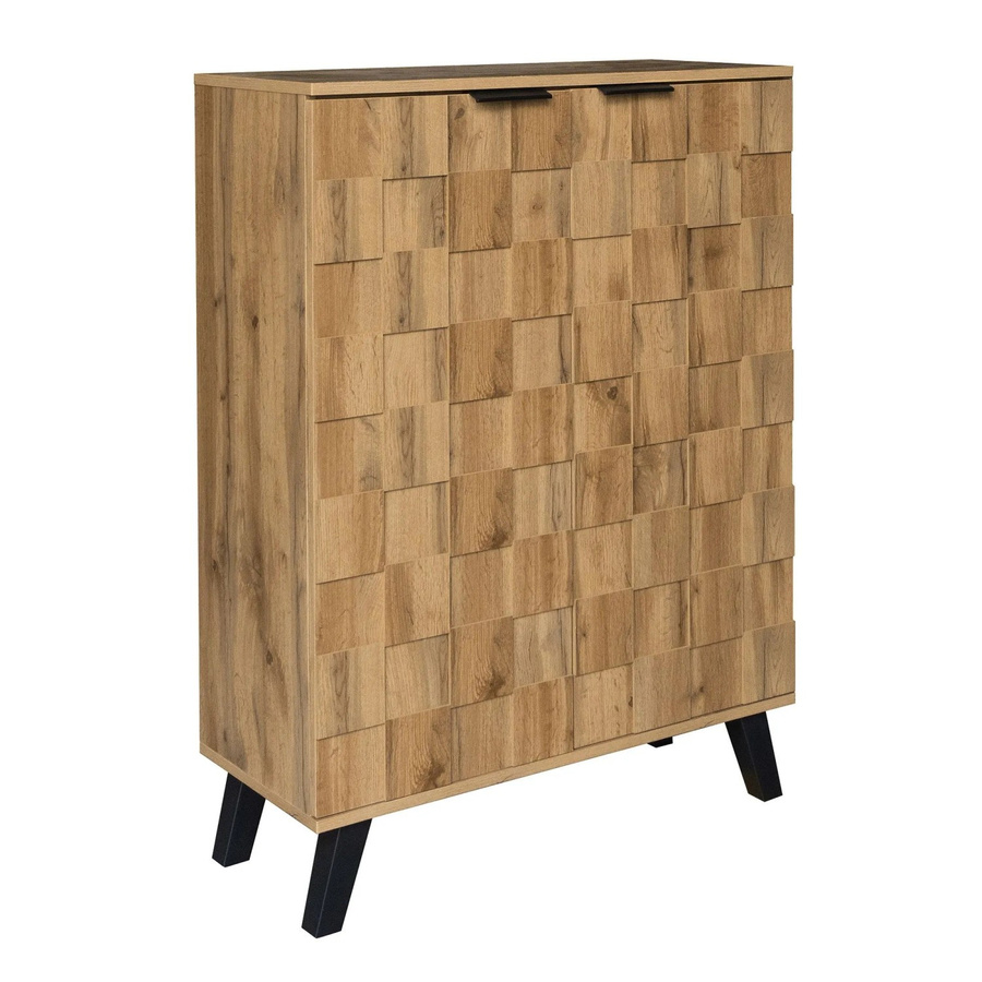 okwish Schuhschrank mit 5 Fächern in Holzmaserung, Farbe Braun, B/T/H: 80 x 35,5 x 110 cm - Bild 2