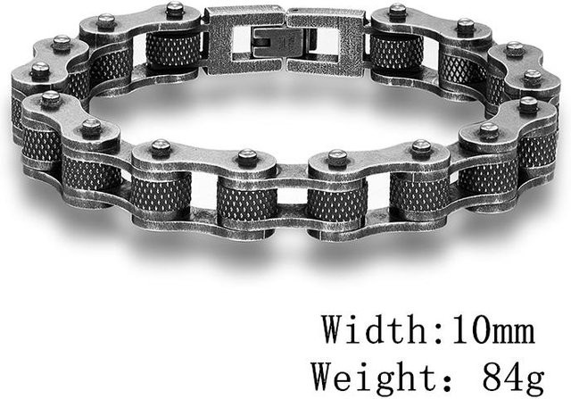 YULIN Kettenarmband Edelstahl, Silber, Herren, 19cm - Bild 1