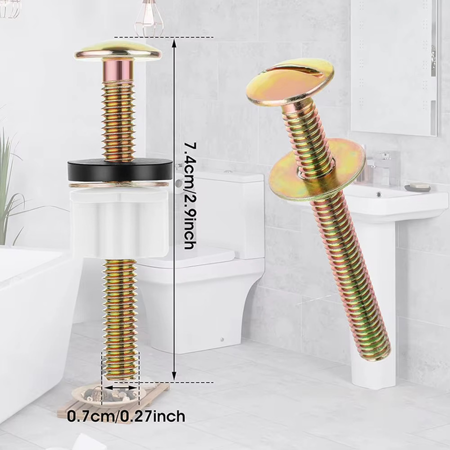 LEENKEA WC-Sitz-Schrauben-Set mit robusten Scharnier-Schrauben und Muttern als Ersatz-Set für deine WC-Abdeckung, 2 oder 8 Stück - Bild 6