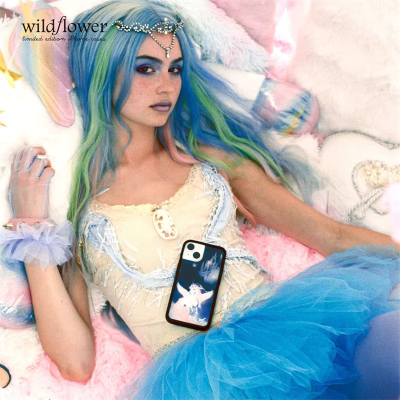 WF Fashion Wildflower ins Mazzy Joya Handyhülle für Apple iPhone 17 16 15 14 13 12 Pro Max Plus mit Einhorn und Pferd Design in Multicolour, stoßfeste Rückabdeckung - Bild 3