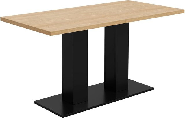 okwish Esstisch mit Ausziehfunktion für 6-8 Personen in Braun, B/T/H: 180 x 70 x 75 cm - Bild 1