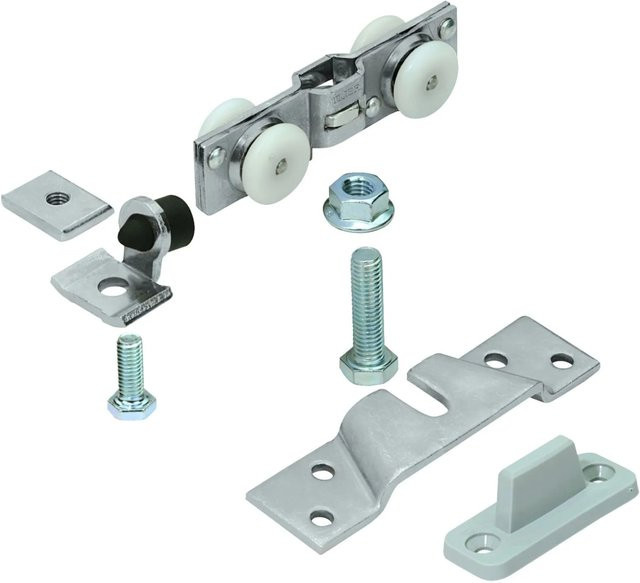 Hettich Montagesatz TopLine 8 für Holztüren bis 40 kg aus verzinktem Stahl in Silber - Bild 1