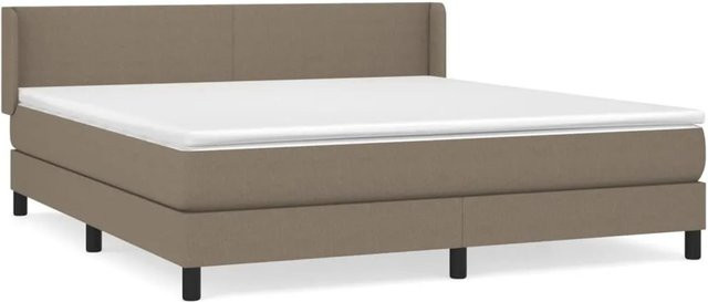 vidaXL Boxspringbett Hybrid mit Matratze und Taschenfederkern, Farbe Beige, Stoff, B/T: 160 x 200 cm - Bild 1