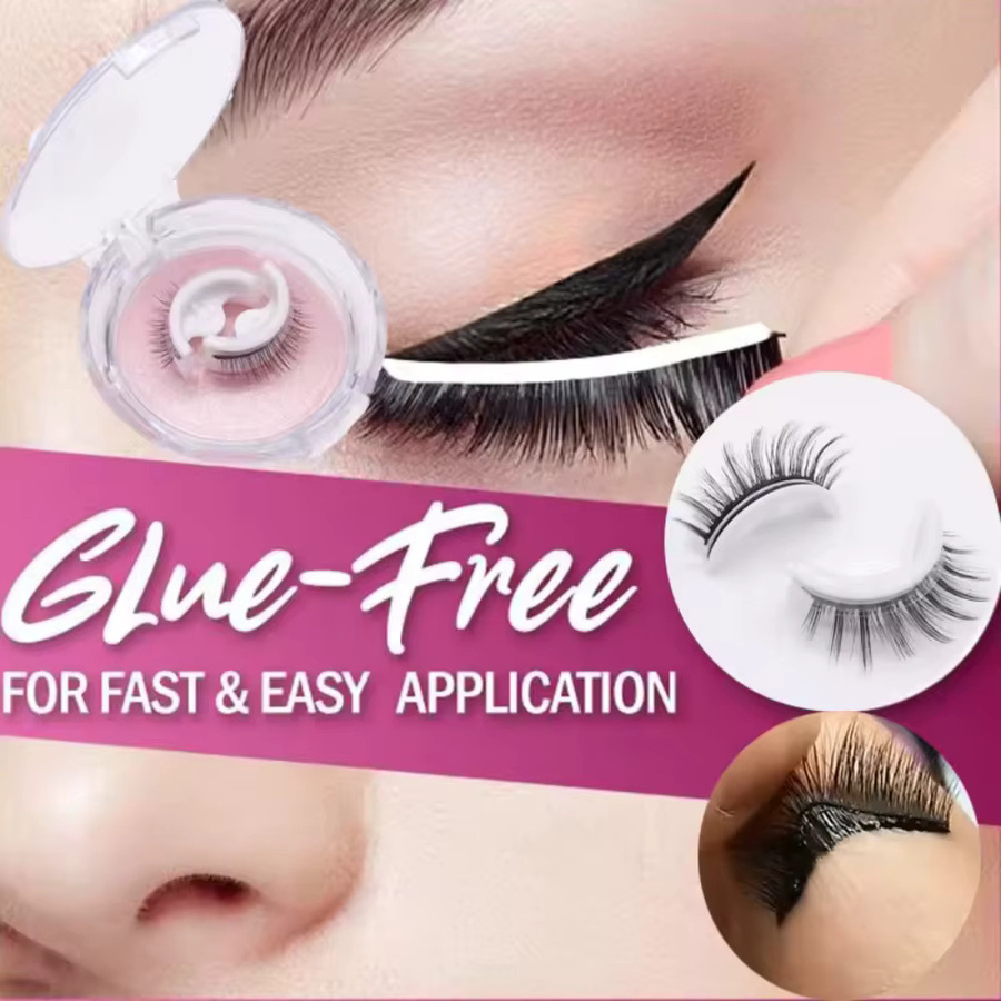 GIOIO Falsche Wimpern, Vollstreifen-Wimpern, Selbstklebend, Unisex - Bild 4