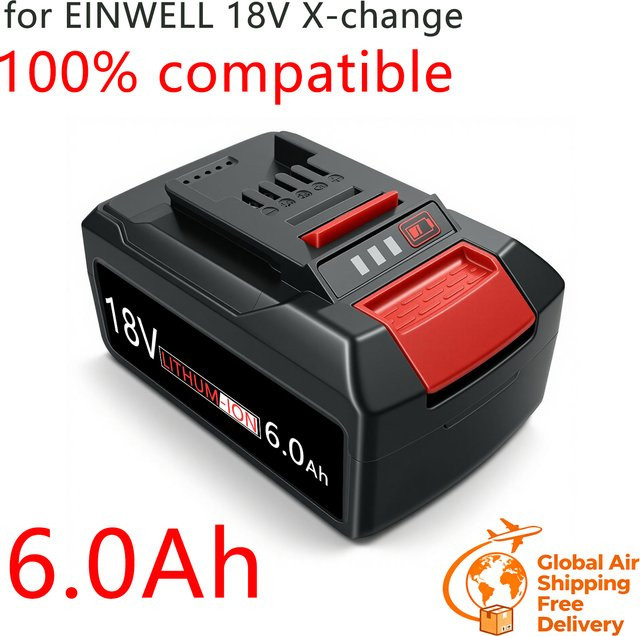 Einhell Ersatzakku 18V Power X-Change Li-Ion Akku 6000mAh in Schwarz - Bild 1